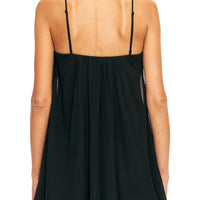 Black Flower Layered Mini Dress