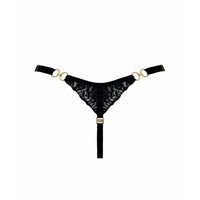 Black Amela Strap Thong