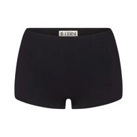 Black Soft Jersey High Waisted Boy Short