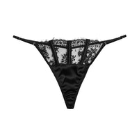 Black Frankie Lace V-String
