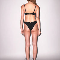Black U-Plunge Bikini Bottom