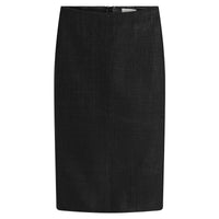 Black Woven Leather Skirt