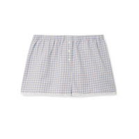 Blue Check Cotton Poplin Boxer