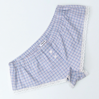 Blue Check Cotton Poplin Boxette