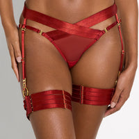 Burnt Red Signature Webbed Garters