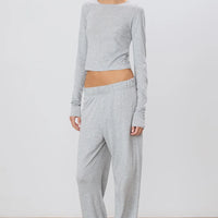 Heather Gray Cotton Modal Lounge Pant