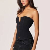 Black Cadolle Square Neck Corset