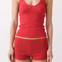 Cherry Red Pointelle Teeny Tiny Short