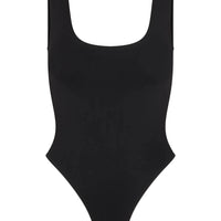 Black Seamless Tank Bodysuit