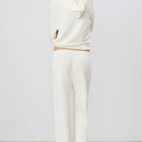 Cream French Terry Straight Leg Sweatpant