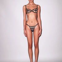 Black Caged Bra