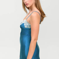 Deep Sea Liz Silk Slip Dress