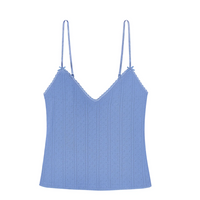 French Blue Pointelle Long Cami