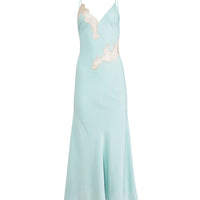 Frosted Mint Juliet Lace Long Dress