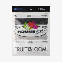 HommeGirls x Fruit of the Loom Boy Shorts (3-Pack)