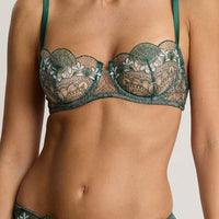 Green Venetian Glass Balconette Bra