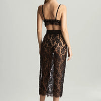 Black Tokyo Evenings Lace Skirt