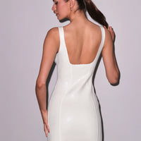 Ivory Sequin Knit Bodycon Mini Dress