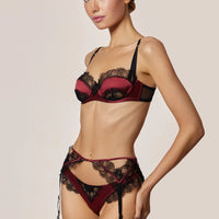 Brick Dust Lace Inset Balconette Bra