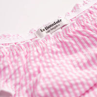 La Chacha: Pink Striped Seersucker Cotton Tanga