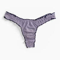 La Charlie: Navy Vichy Cotton Tanga