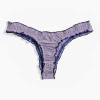La Charlie: Navy Vichy Cotton Tanga