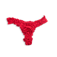 La Holly: Red Silk Tanga (with Red Trim)