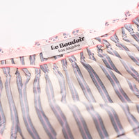 La Suki: Pink & Blue Striped Cotton Tanga