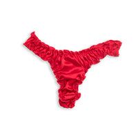 La Holly: Red Silk Tanga (with Red Trim)