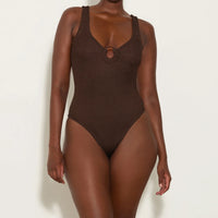 Metallic Chocolate Celine Swimsuit