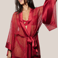 Red Petite Fleur Kimono