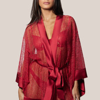 Red Petite Fleur Kimono