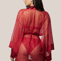Red Petite Fleur Kimono