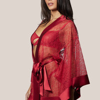Red Petite Fleur Kimono