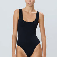 Black Seamless Tank Bodysuit
