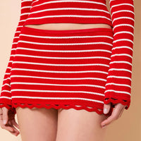 Lipstick Red Celeste Skirt