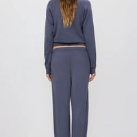Washed Navy French Terry Boyfriend Pocket Sweatpant