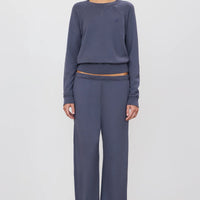 Washed Navy French Terry Boyfriend Pocket Sweatpant
