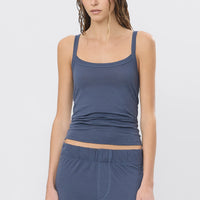 Washed Navy Cotton Modal Duke Tank