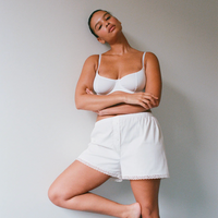 White Cotton Poplin Boxer