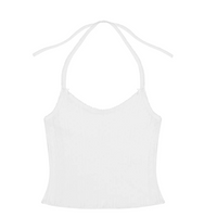 White Pointelle Halter