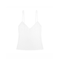 White Pointelle Long Cami