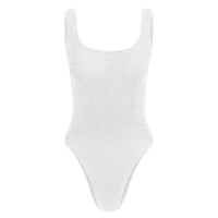 White Square Neck One Piece