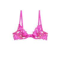Wild Pink Recycled Lily Embroidery Demi Bra