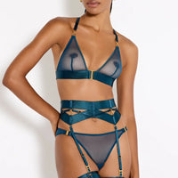 Teal Zenna Triangle Bra