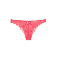 Neon Coral Bianca Lace Cheeky