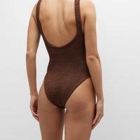 Metallic Chocolate Domino Swimsuit