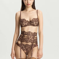 Chocolate Royal Jewel Suspender Belt