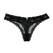 Black Sheer Tulle Thong