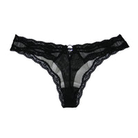 Black Sheer Tulle Thong
